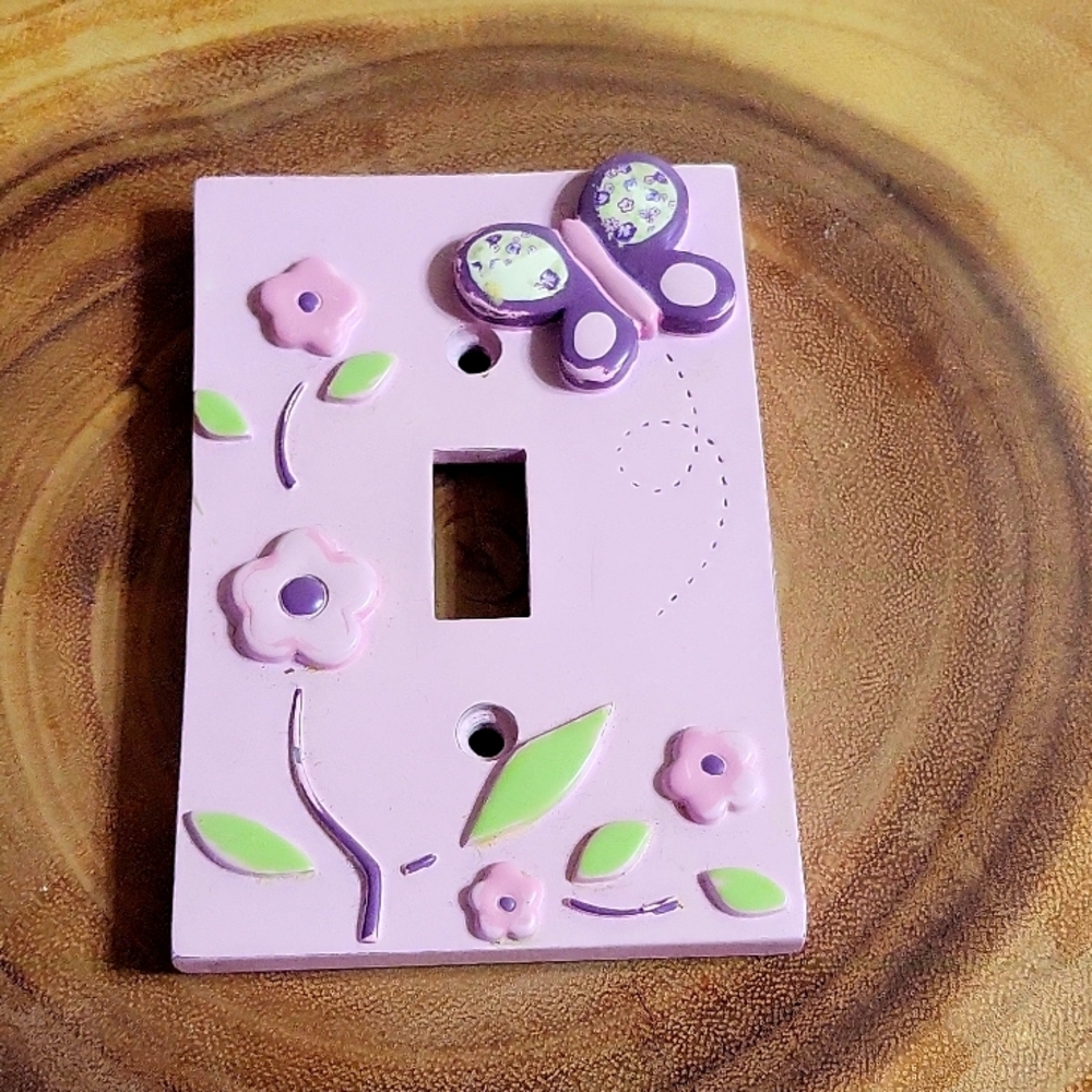 Girl bedroom toggle light switch plate